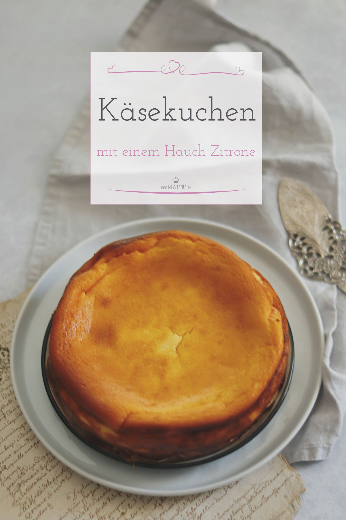 Käsekuchen ohne Boden