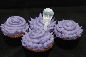 Lila Schokoladen Cupcakes Halloween