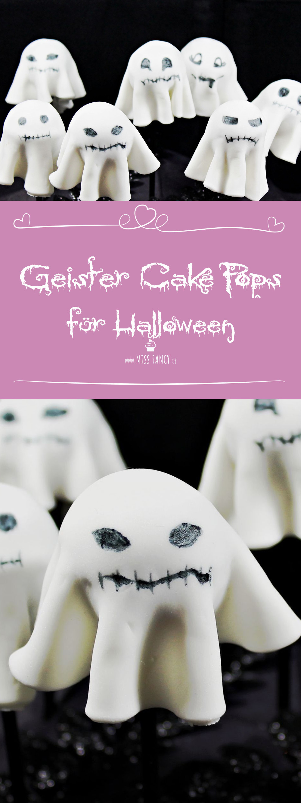 Rezept kleine Geister Cake Pops für die Halloween Party Missfancy Foodblog Rezept Geister Cake Pops Halloween Missfancy Foodblog2