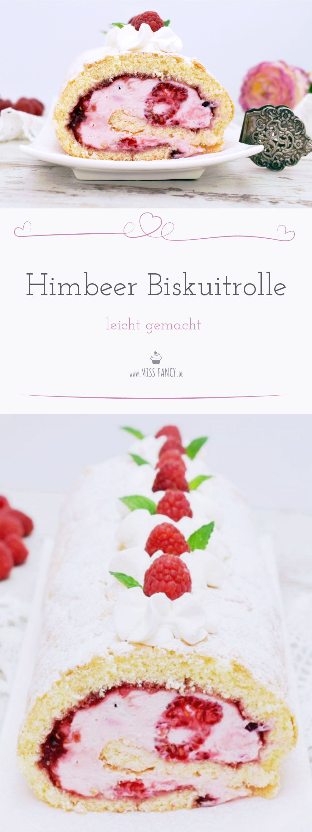 Rezept Himbeer Biskuitrolle Missfancy Foodblog