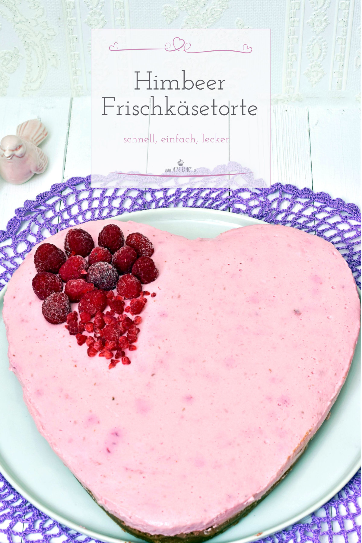 Himbeer Frischkäsetorte zu Valentinstag