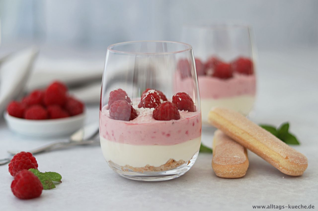 Rezept Himbeer Vanille Dessert im Glas
