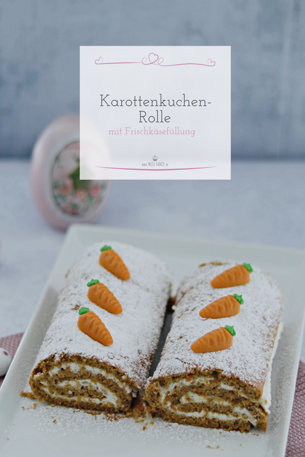 Karottenrolle Frischkäse zu Ostern